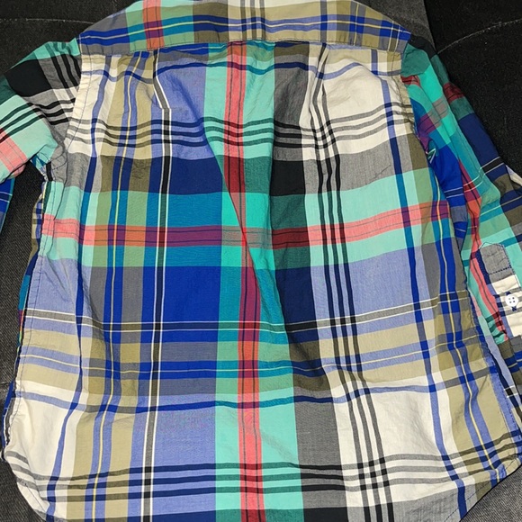 Crewcuts boys size 3 button down plaid shirt - Picture 6 of 6